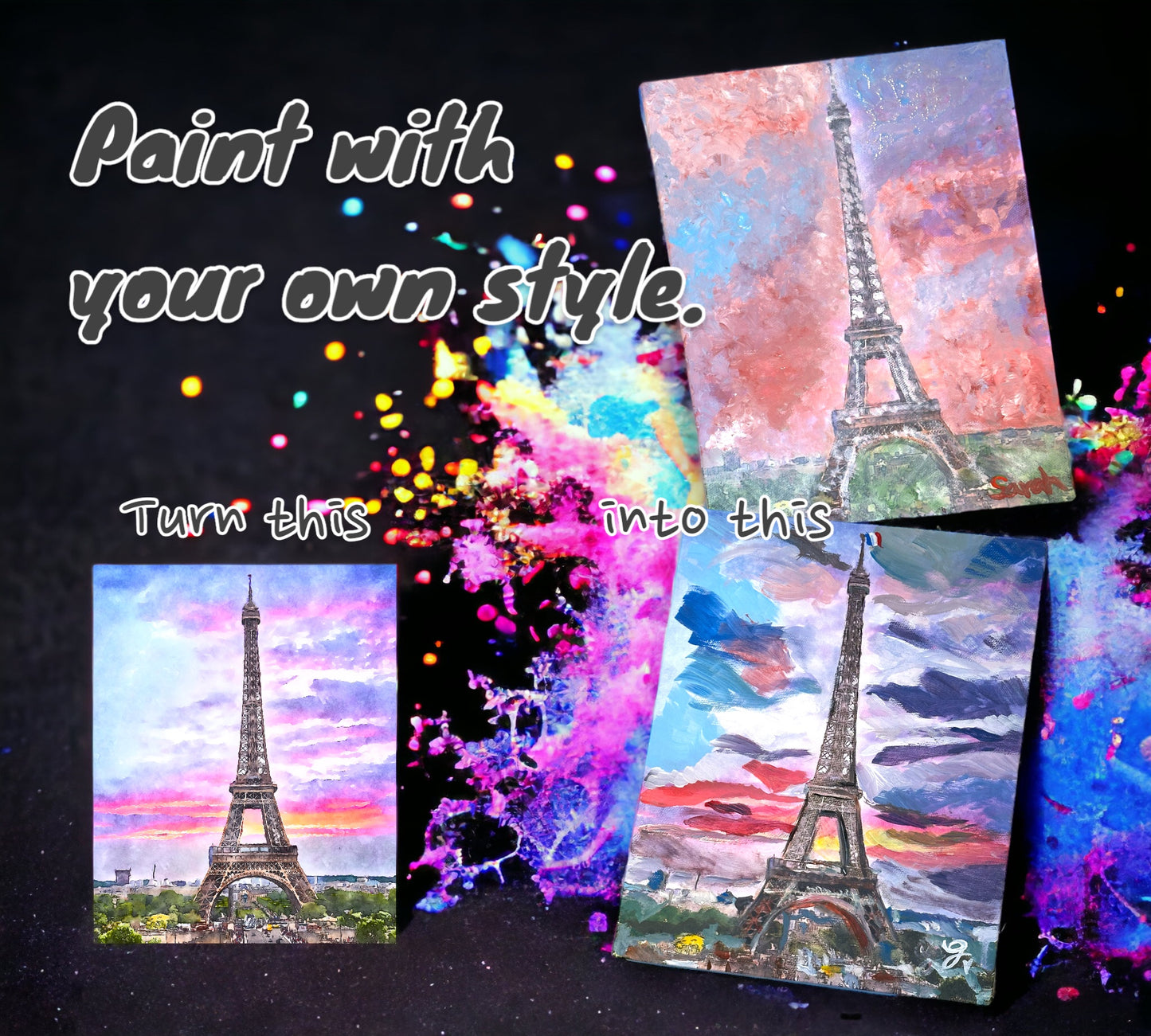 Professionally Designed PaintOverMe Canvas Painting Kit